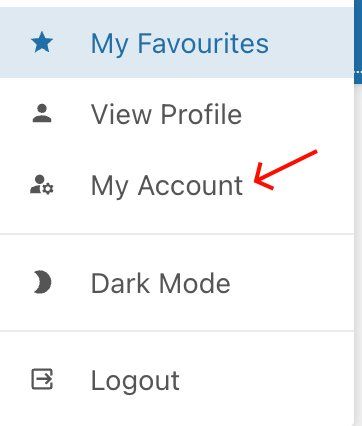 Dropdown menu — click My Account